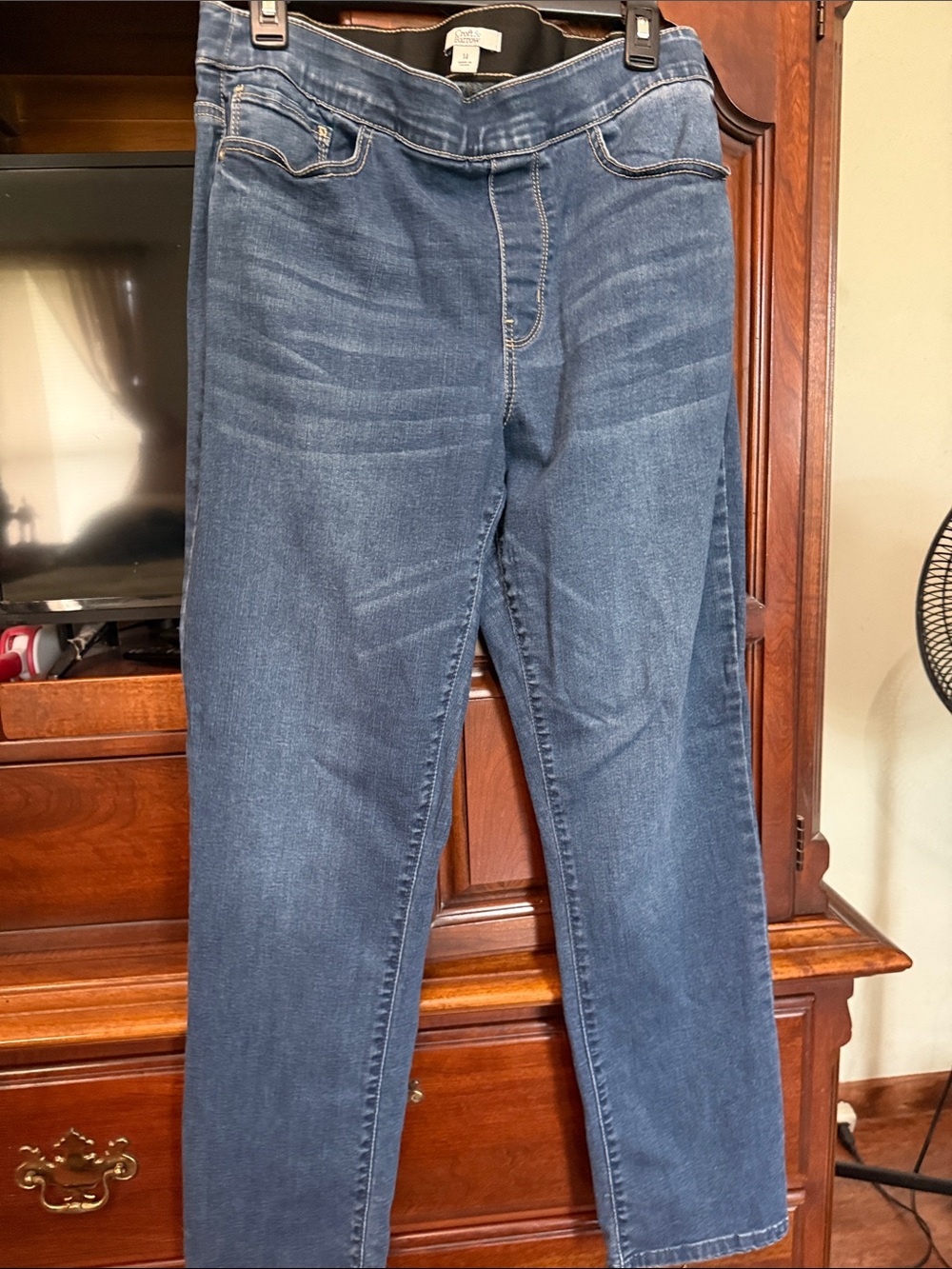 croft & barrow Women's Skinny Jeans in Dark Blue Wash